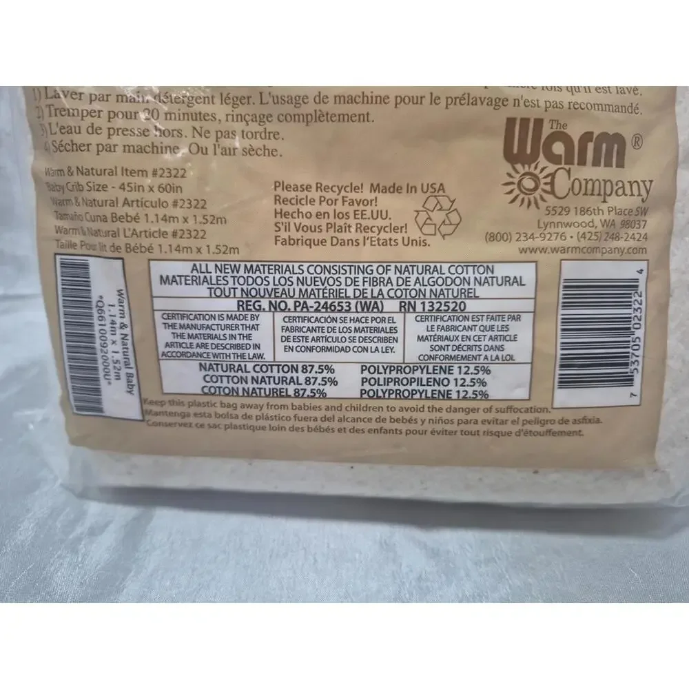 Warm Company Warm & Natural Cotton Batting-Crib Size 45
